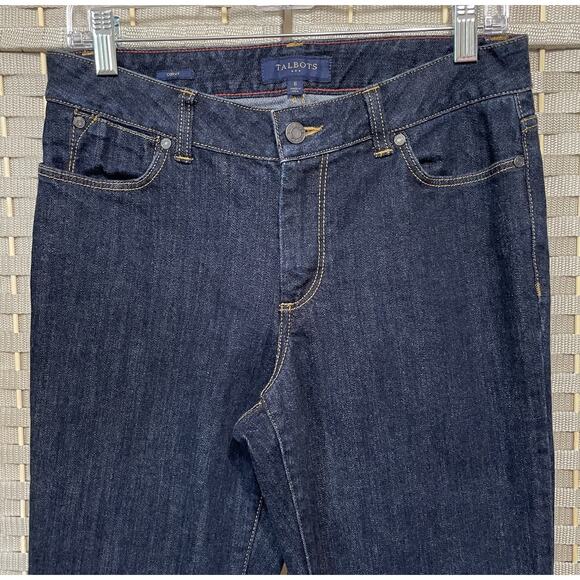 Talbots Outlet Curvy Bootcut Jeans Size 6 32” Inseam Dark Wash Denim Mid-Rise - Picture 3 of 9